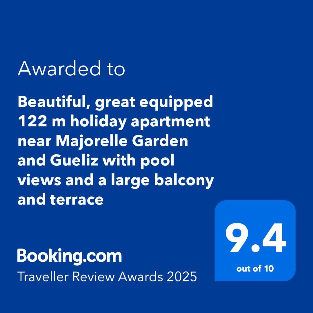 Beautiful, Great Equipped 122 M Holiday Apartment Near Majorelle Garden And Gueliz With Pool Views And A Large Balcony And Terrace Marraquexe Exterior foto